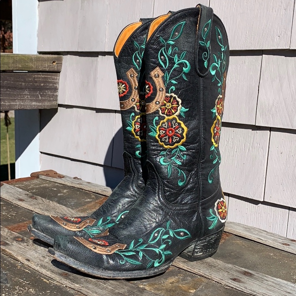 Old Gringo Boots embroidery detail Woman’s Size 8
